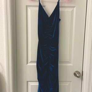 Lulus XS Royal Blue velvet dress.